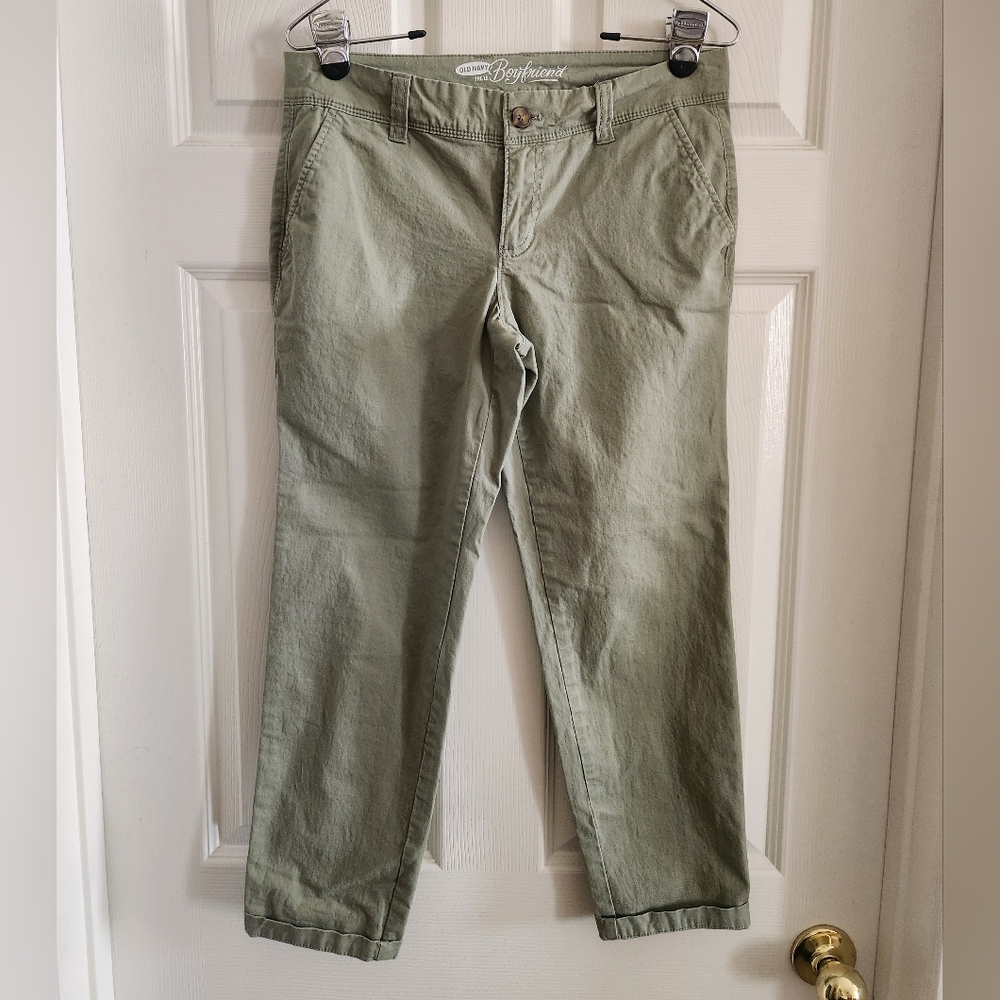 Old Navy Straight Leg Pants in Light Sage Green